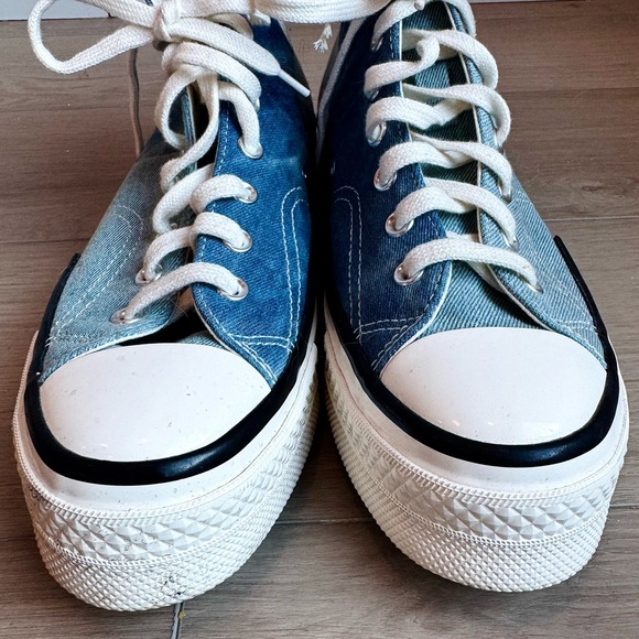 Converse Chuck 70 Plus High ‘Distressed Denim’ A12044C Navy/Egret/Black Sz 10.5 - Picture 4 of 8